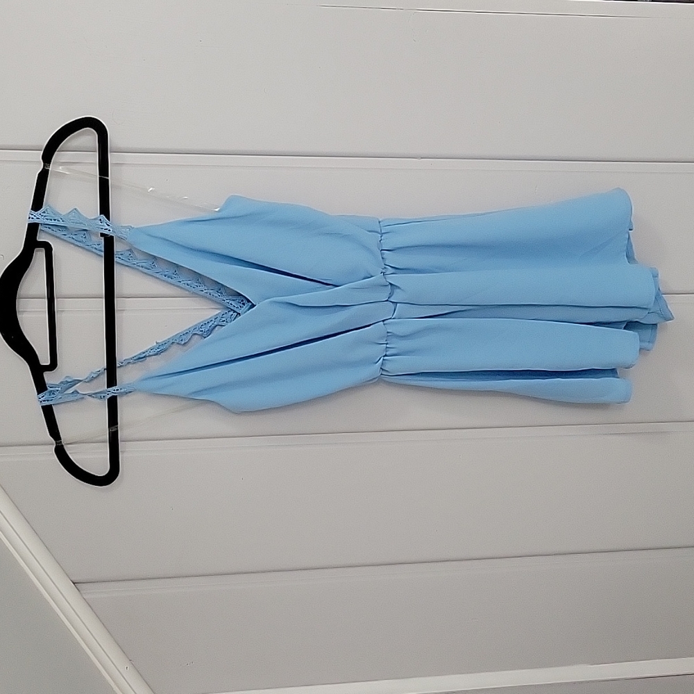 NWT Lush Light Blue Romper